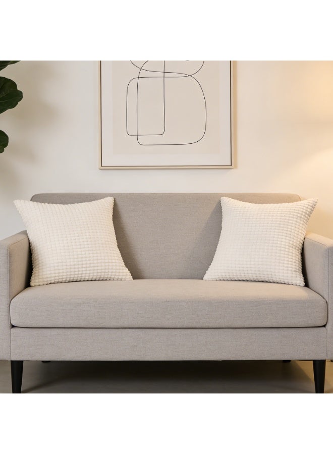 Set of 2 Square Throw cushion Pillow Covers, Corn Kernel Pattern Pillowcases Decorative Cushion Covers for Couch Sofa Car 40x40 cm - Image 2