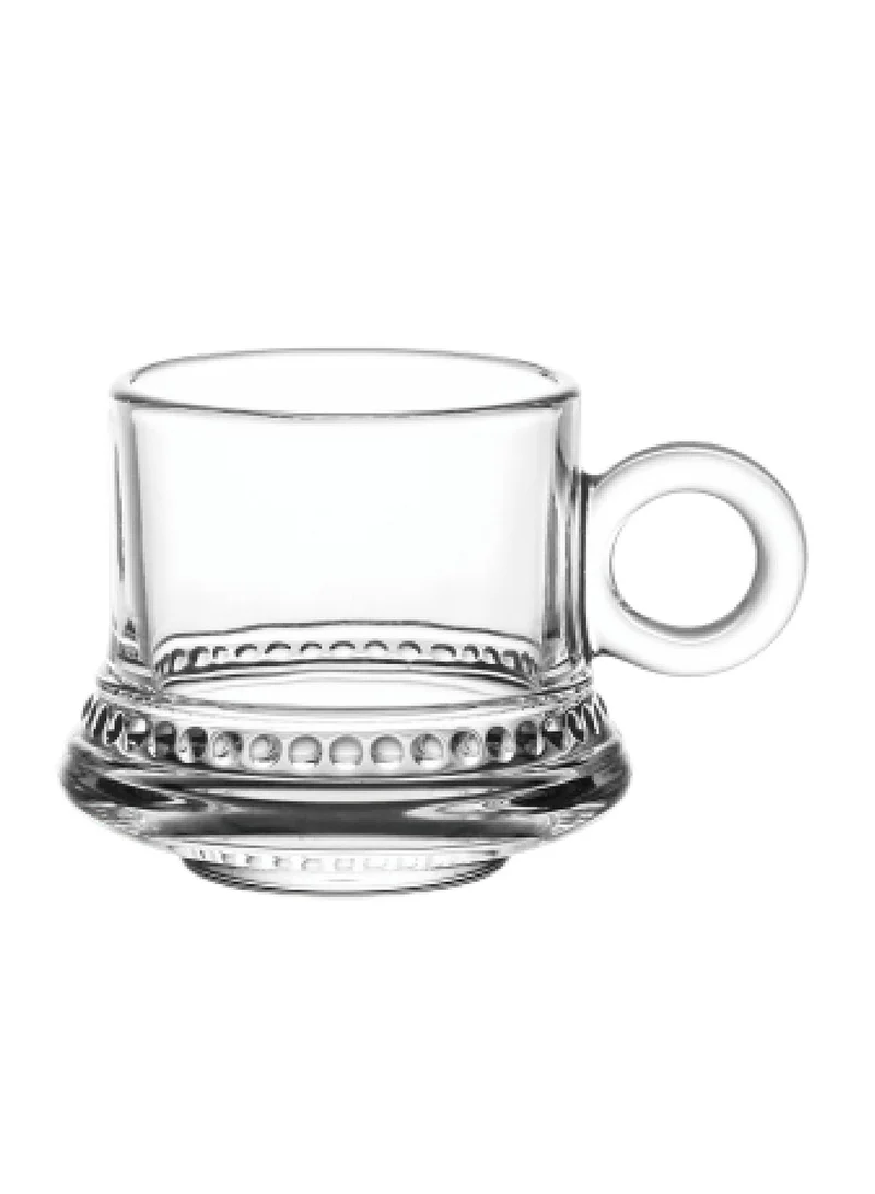 Cuisine Art Doyalex Glass by Cuisine Art Tea Cup & Saucer Set - 190ml, 12-Pieces, Transparent (CS-058A)