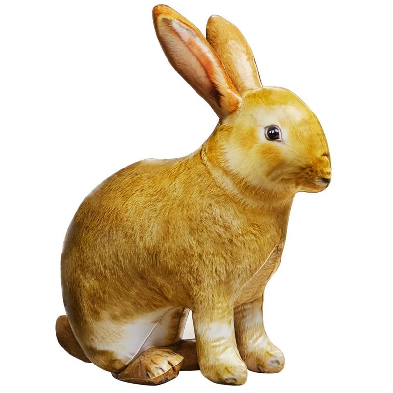 Jet Creations 22 Inch Tall Inflatable Rabbit Light Yellow Lifelike Bunny Toy Figure for Decoration or Play Easter Livestock Theme Party Pool Birthday VBS Photo Prop Easy to Inflate 1 pc - Image 1