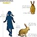 Jet Creations 22 Inch Tall Inflatable Rabbit Light Yellow Lifelike Bunny Toy Figure for Decoration or Play Easter Livestock Theme Party Pool Birthday VBS Photo Prop Easy to Inflate 1 pc - Image 2