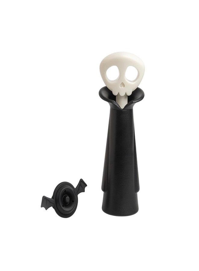 OTOTO NEW!! OTOTO Spookelier Wine Saver Pump and 3 Wine Stopper - Wine Bottle Stoppers for Wine Bottles, Wine Stoppers Vacuum, Spooky Goth Accessories, Fun Halloween Goth Kitchen, Goth Gifts Gadgets - Image 4