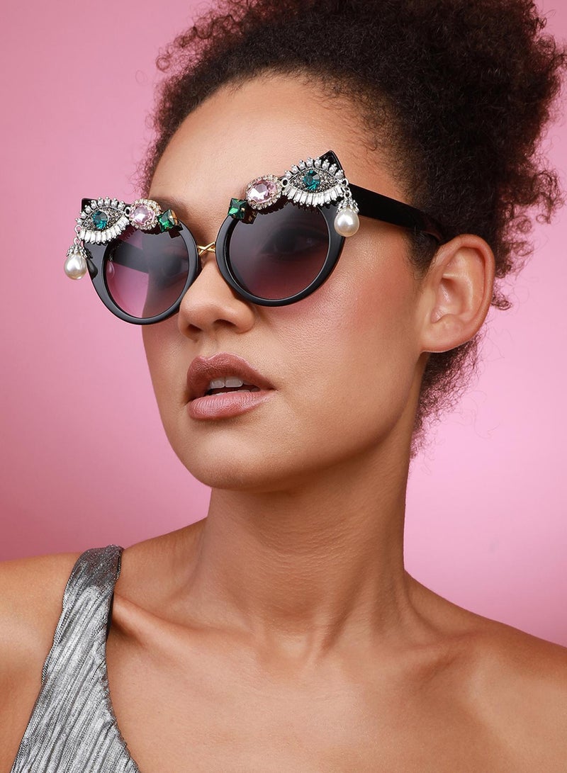 SOHI Shimmering Accents Glam Artificial Sunglass Jewellery - Image 4