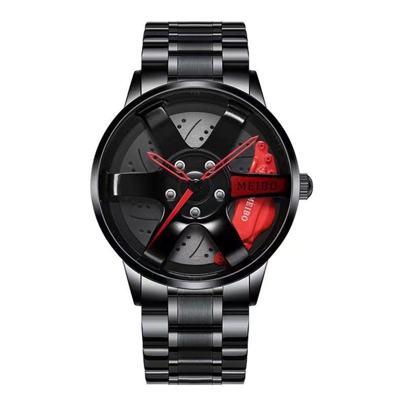 2023 Trendy Alloy Mens Quartz Watch Red