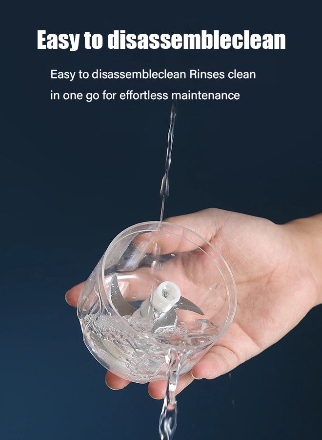 RANBEM Electric Mini Food Chopper, USB Rechargeable Vegetable Chopper & Chopper Electric with 3 Sharp Blades, 250ml Mixer Grinder Small for Garlic, Meat, Vegetables, Fruits & Baby Food - Image 3