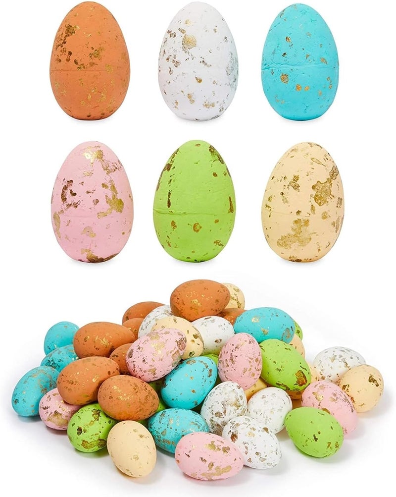 Juvale 50Pack Foam Easter Eggs for Crafts and Easter Party Decorations Home Decor Creative Crafting DIY Projects for Family and Friends - Image 1