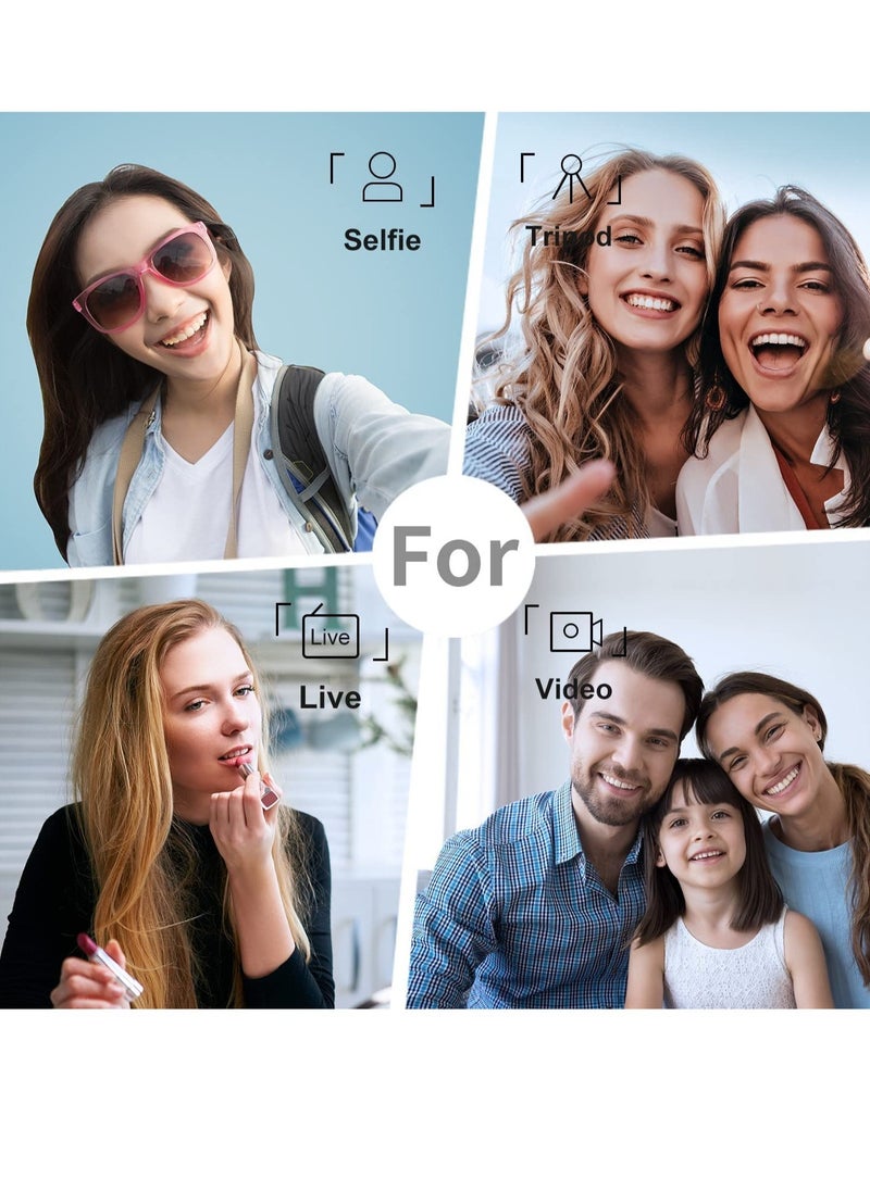 ELTRAZONE - Selfie Stick, Wireless Bluetooth Selfie Stick Tripod with Remote, Aluminum Alloy Selfie Stick with Fill Light, Compatible with iPhone 13 12 11 Pro XS Max XR X 8 7 - Image 1