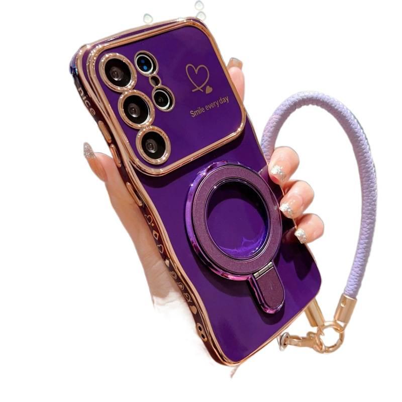 Protective Case | Kickstand | Electroplated Side | Cover for Samsung Galaxy A35 | Purple - Image 1
