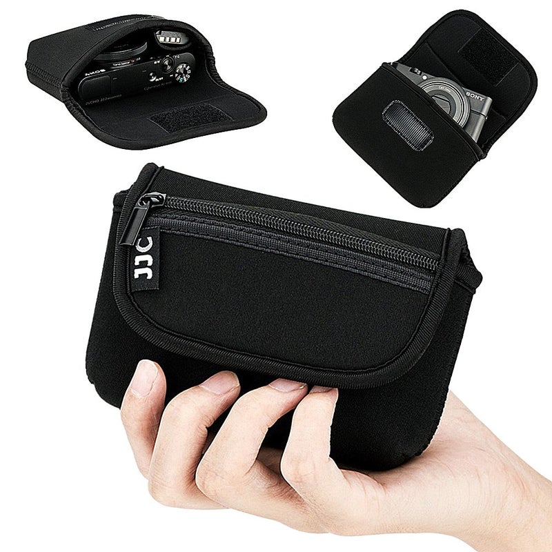 JJC Neoprene Compact Digital Camera Case Travel Pouch for Sony ZV1 RX100 VII VA VI V IV III II DSC W800 W830 WX500 HX99 HX90V HX80 for Canon G7X III II G9X II SX740 SX730 SX620 SX610 ELPH 360 190 180 - Image 2