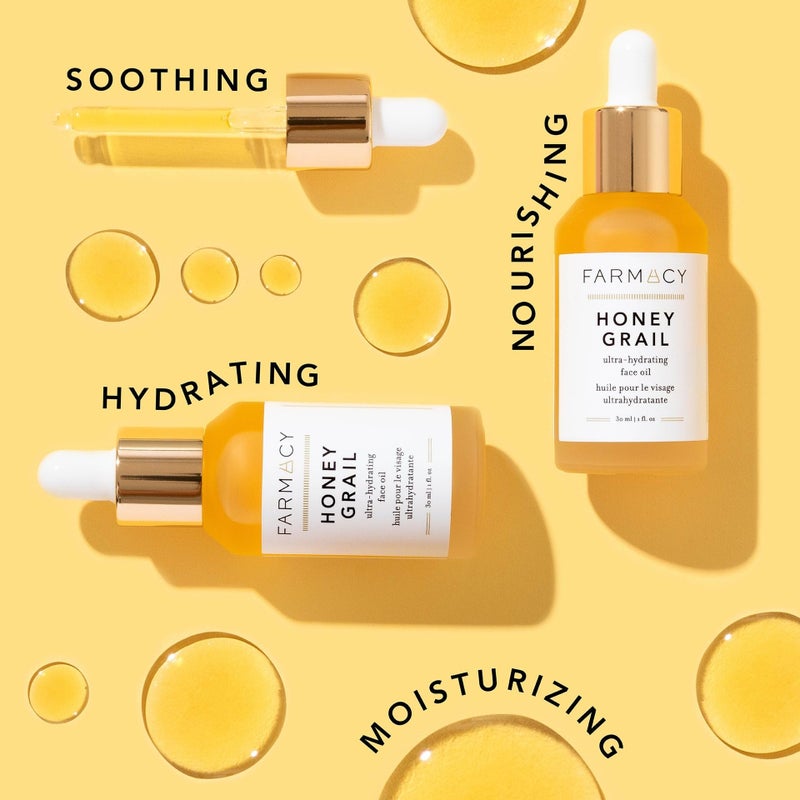 Farmacy Honey Grail Hydrating Face Oil - Nourishing Oil for Skin & Hair - Infused with Sea Buckthorn, Rosehip & Buckwheat Honey to Moisturize & Maintain a Healthy Skin Barrier (30ml) - Image 5