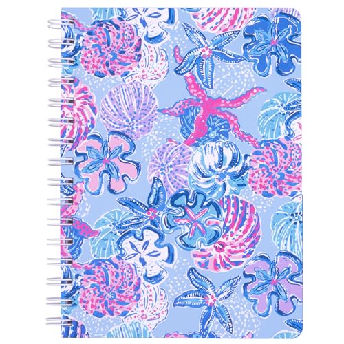 Lilly Pulitzer Hardcover Mini Spiral Notebook, 8.5" x 6.5" Small Journal with 160 College Ruled Pages, Bahamas Beachcomber - Image 1