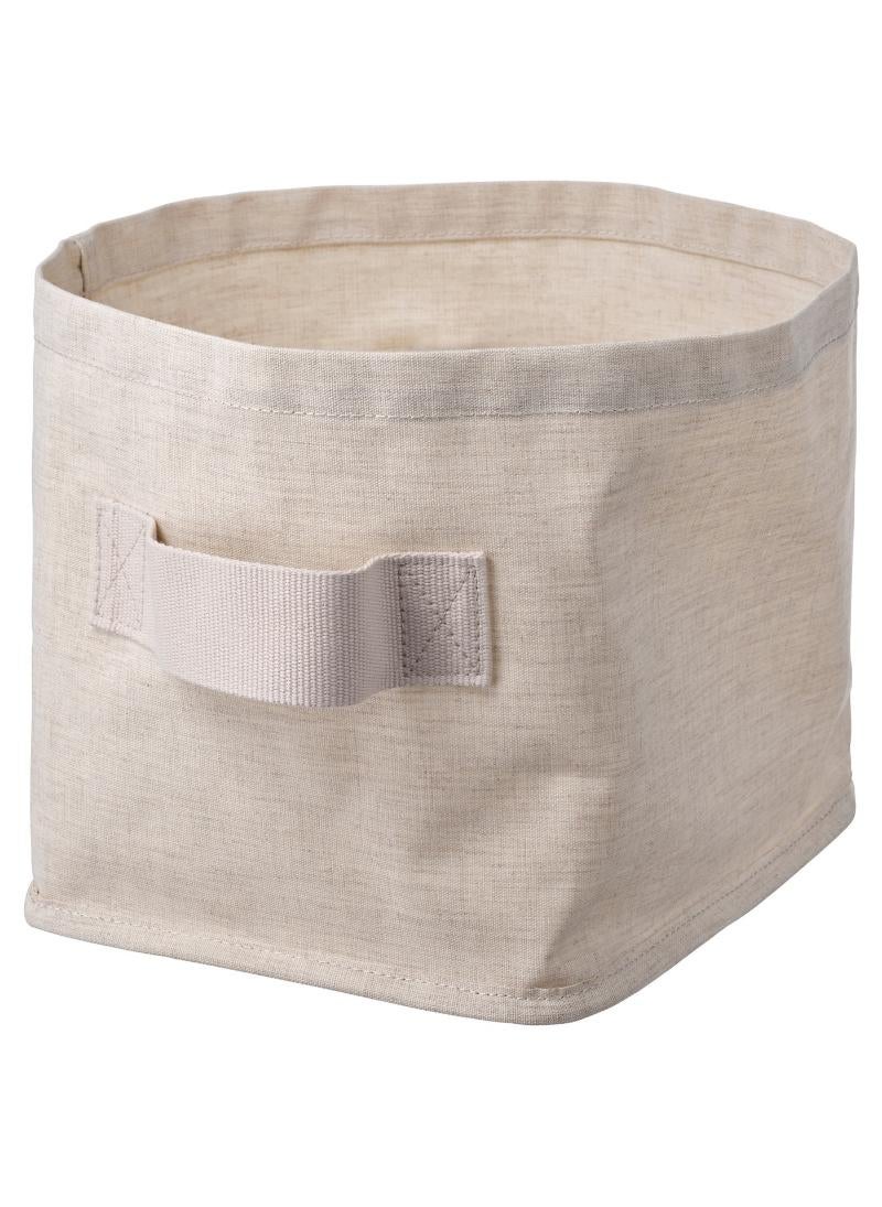 Storage Basket Textile Beige 25X20X20 Cm