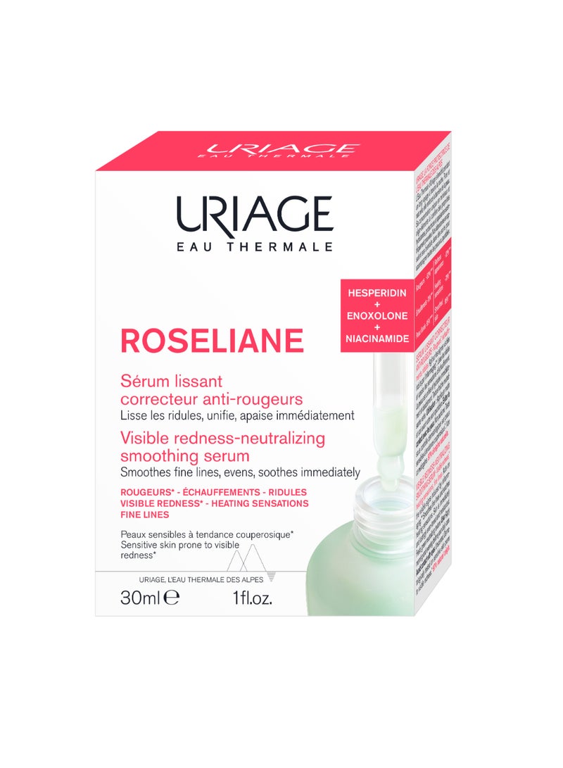 Uriage Roseliane | Anti-Redness Brightening Face Serum Rose Extract And Thermal Water | For Reactive And Sensitive Skin 30ml - Image 1