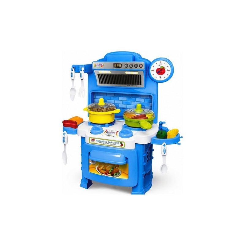 Kitchen Play Set Toy With Cooking Accessories, Blue - Image 2