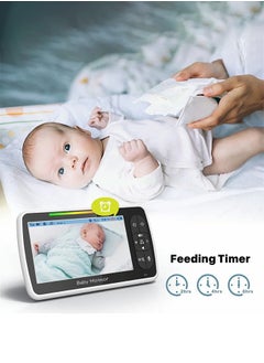 Mi VAZA 5.0 Inch Baby Monitor with Camera Wireless Video Nanny Security Night Vision Temperature Sleep Camera baby monitor  - Image 4