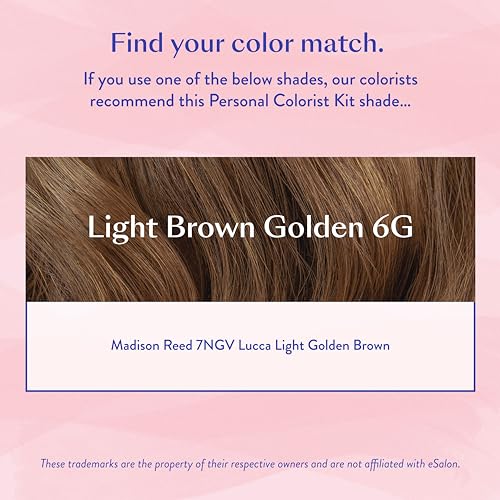 eSalon Permanent Hair Color & Dye Kit - Light Brown Golden - Professional-Grade Ammonia-Free Personal Colorist for Up To 100% Gray Coverage on All Hair Types - Image 5