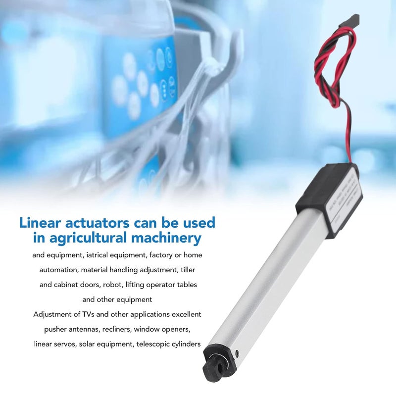 Pen Type Electric Linear Actuator, 12V Micro Linear Actuator with IP54 Rating, Aluminum and ABS Construction for Agricultural and Medical Machinery (100mm) - Image 4