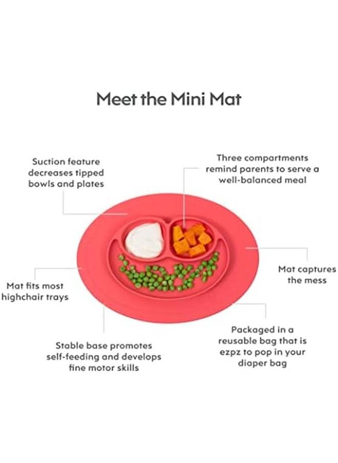 Mini Mat One Piece Silicone Placemat Plus Plate Coral One Size - pzsku/Z0FC31713C2A55183215BZ/45/_/1720582905/b908b041-e474-477a-8c11-66df30ea9166