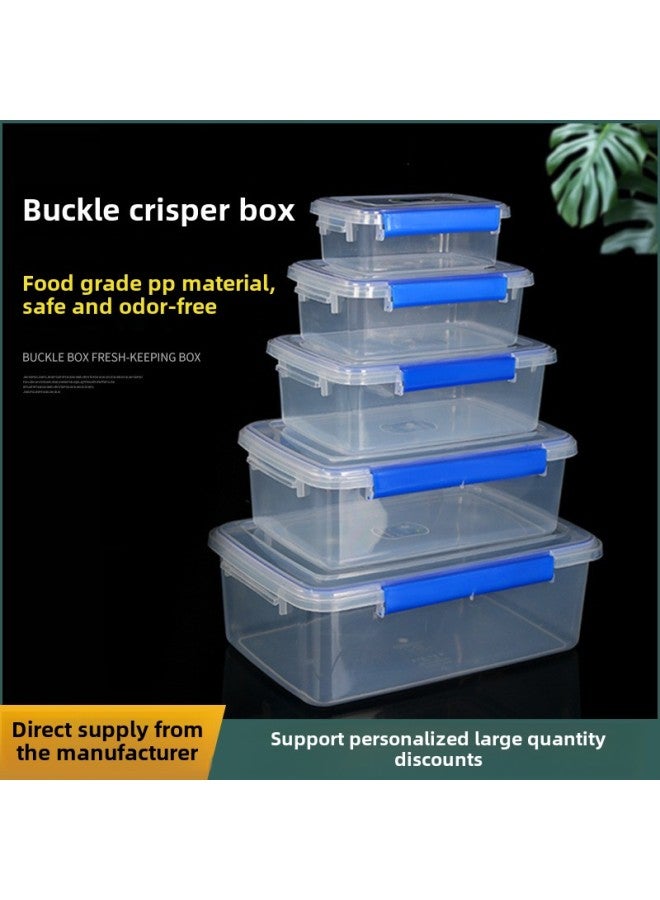 Food Grade Fresh-keeping Box Transparent Plastic Fresh-keeping Box Refrigerator Special Freezer Sealed Box Square Transparent Fresh-keeping Box-Specifications:691 Sealing Ring Fresh-keeping Box (30 Pieces)-Color:Transparent Color  - Image 2
