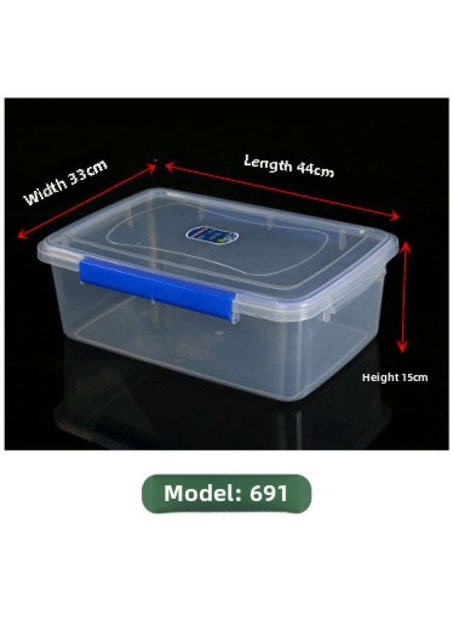 Food Grade Fresh-keeping Box Transparent Plastic Fresh-keeping Box Refrigerator Special Freezer Sealed Box Square Transparent Fresh-keeping Box-Specifications:691 Sealing Ring Fresh-keeping Box (30 Pieces)-Color:Transparent Color  - Image 1