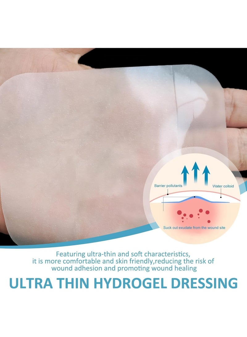 5 PCS Hydrocolloid Dressings – Waterproof Adhesive Bandages for Wounds, Acne, Burns, and Light Exudate, Faster Healing with Individually Packed Pouches (10x10cm) - Image 5