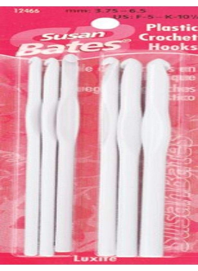 Luxite Plastic Crochet Hook Set Sizes F5 To K10.5