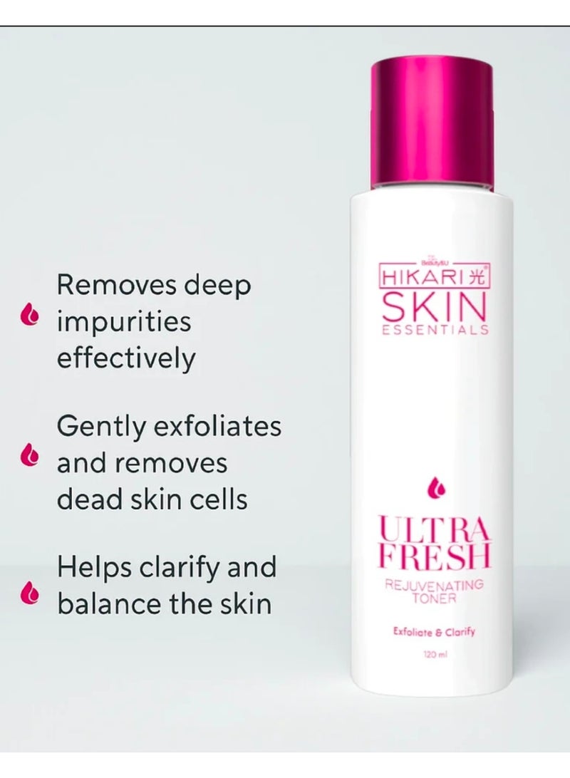 HIKARI SKIN ESSENTIALS ULTRA FRESH REJUVENATING TONER 120ML - Image 3