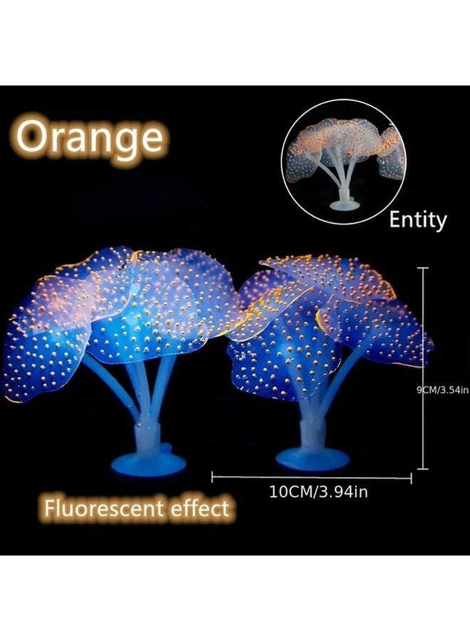 Blue Glowing Artificial Coral Ornament For Aquarium Fish Tank Decor - Image 3