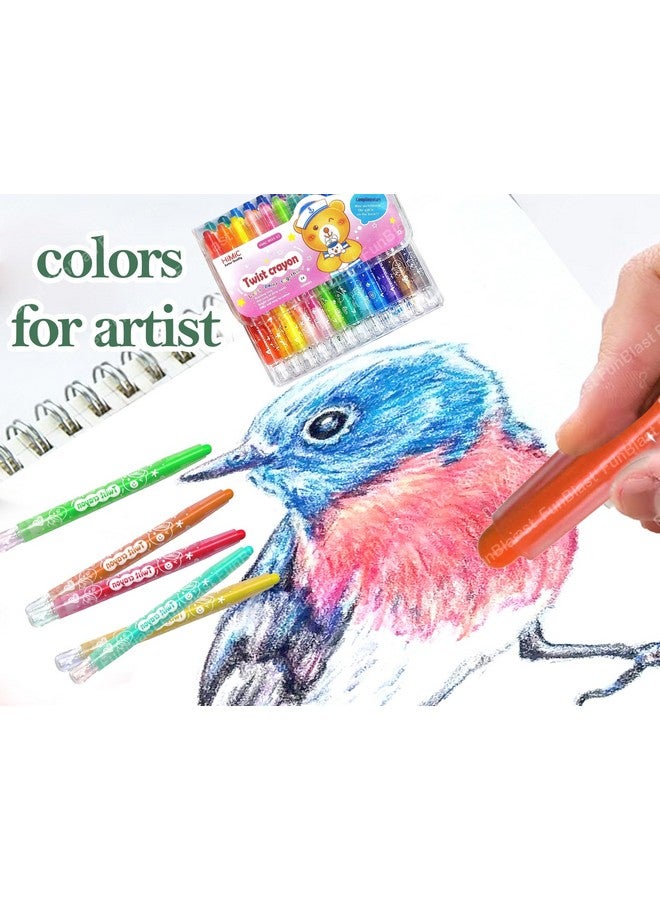 FunBlast Twist Crayons For Kids - 24 Pcs Crayon Set For Kids, Coloring Kit For Kids, Crayon For Drawing And Painting For Kids, Art And Craft Kit, Birthday Return Gifts For Kids (24 Pcs), Multicolor - Image 4