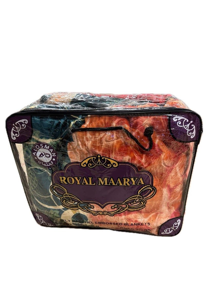 ROYAL MAARYA 2 PLY SUPER SOFT EMBOSSED BLANKET - Image 1