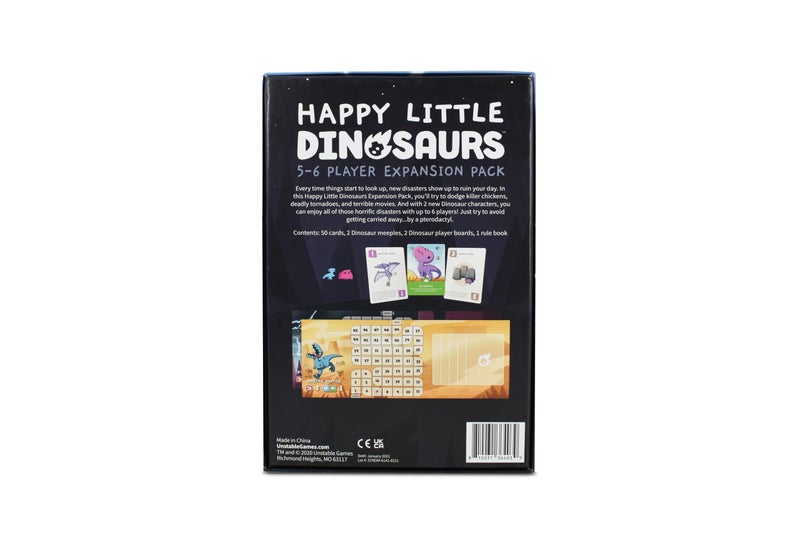 Unstable Games - Happy Little Dinosaurs: 5-6 Player Expansion Pack - Cute card game for kids, teens, & adults - Dodge lifeâ€™s disasters! - 5-6 players ages 8+ - Great for game night - Image 2