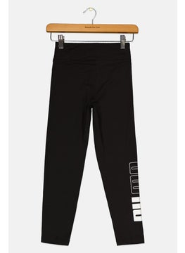 PUMA Kids Girls Sportswear Fit Brand Logo Training Leggings, Black  - Image 2