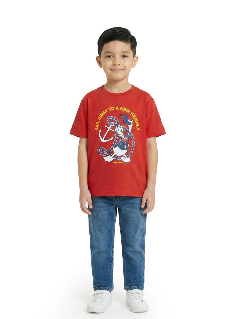 Disney Toddler Boys Donald Duck Sail Away Oversized Drop Shoulder T-Shirt - Image 2