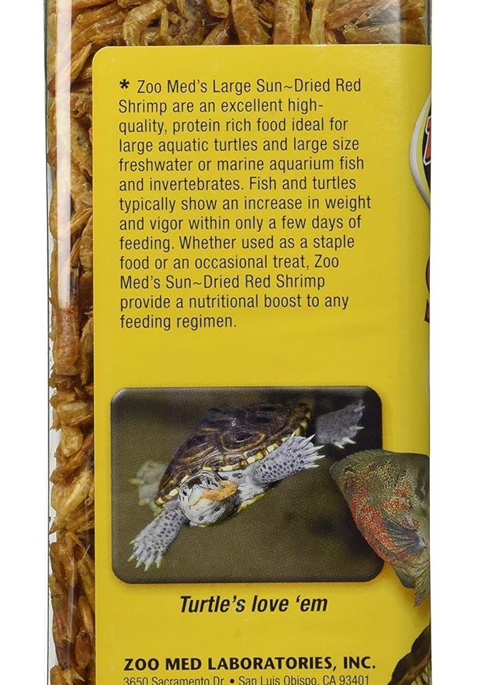 Zoo Med 5 oz Large Sun-Dried Red Shrimp for Aquatic Turtles and Fish - Image 2