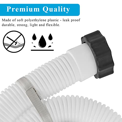 Dimakung 1.5" Pool Pump Hose for Intex Sand Filter Pump & Saltwater System, 59" Long Pool Sand Filter Hose 29060E Replacement for Coleman Above Ground Pool Filter - 2 PCS - Image 4