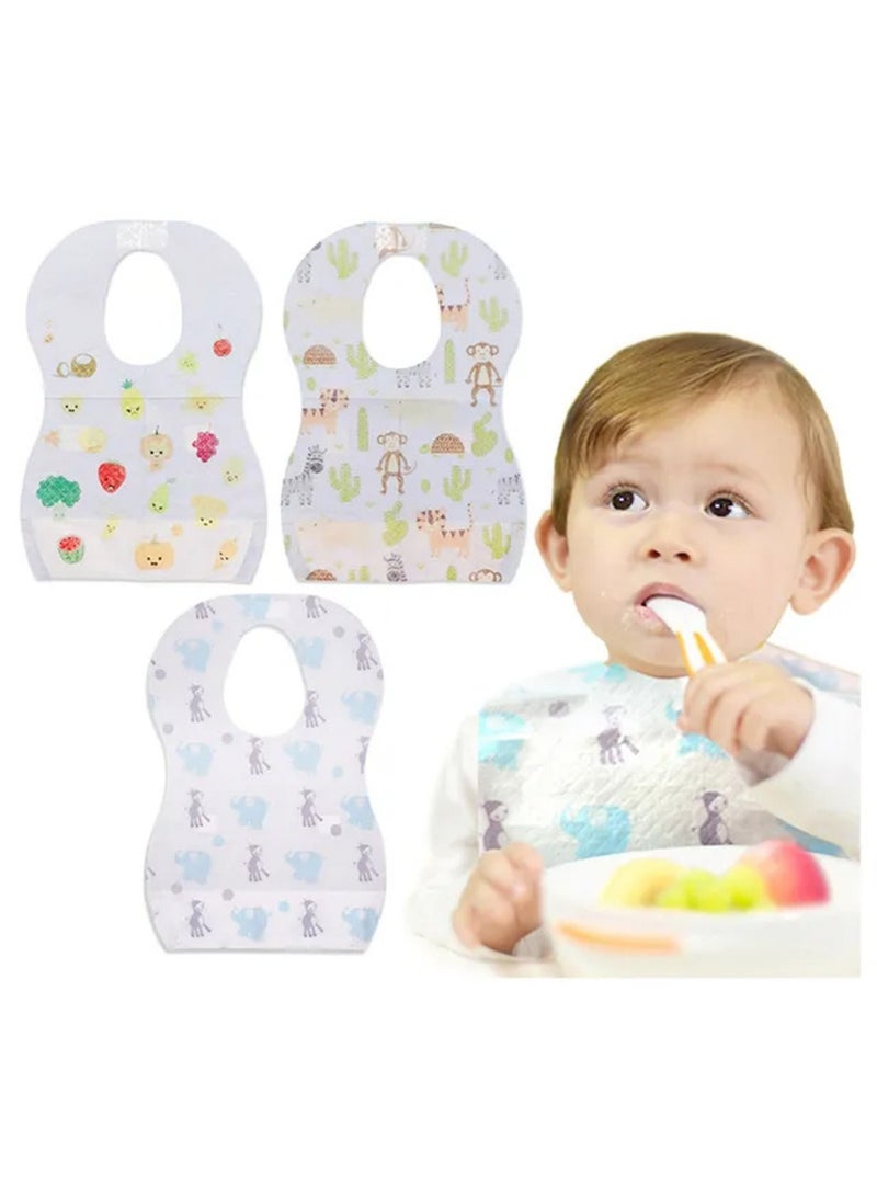 STAR BABiES Combo Scented Bag Pack Of 15 Spoon Fork Disposable Bibs 30Pcs Green - Image 3