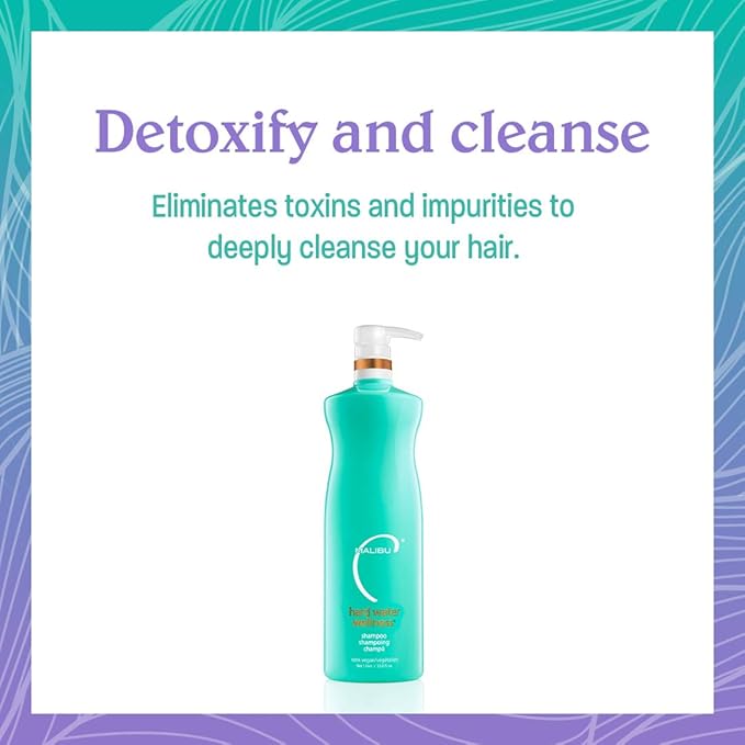 Malibu C Hard Water Wellness Hair Shampoo Sulfate Free Shampoo that Increases Hydration and Vibrancy Protects Hair from Waterborne Elements Removes Build Up 338oz - Image 3