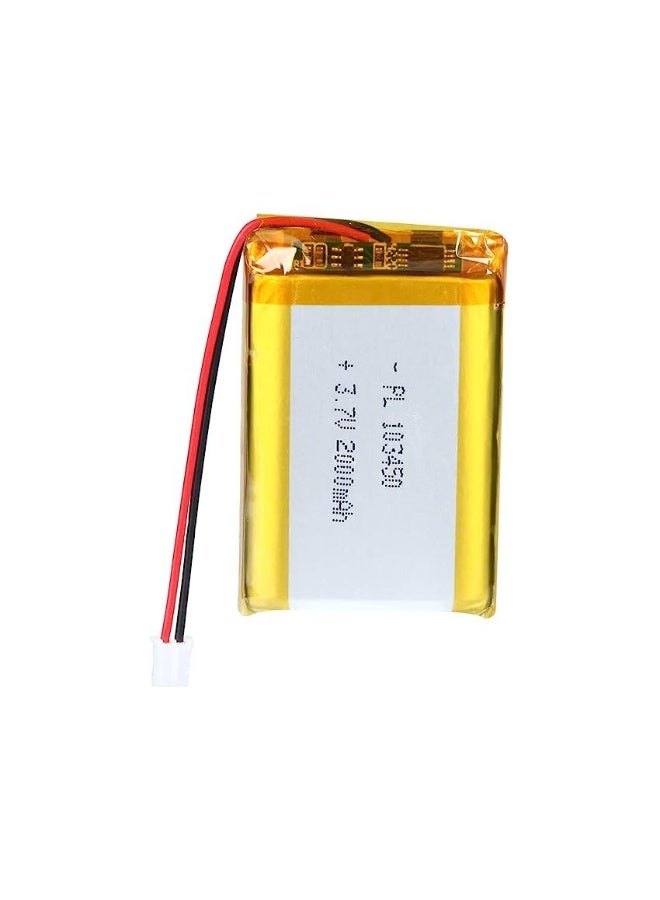 103450,Rechargeable Lithium Polymer Battery with Protection Circuit Module,3.7V,2000mAh