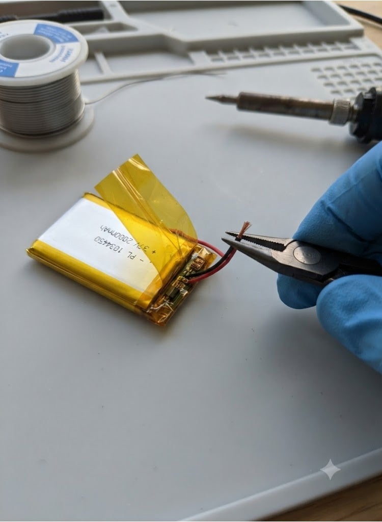 KNP 103450,Rechargeable Lithium Polymer Battery with Protection Circuit Module,3.7V,2000mAh - Image 3
