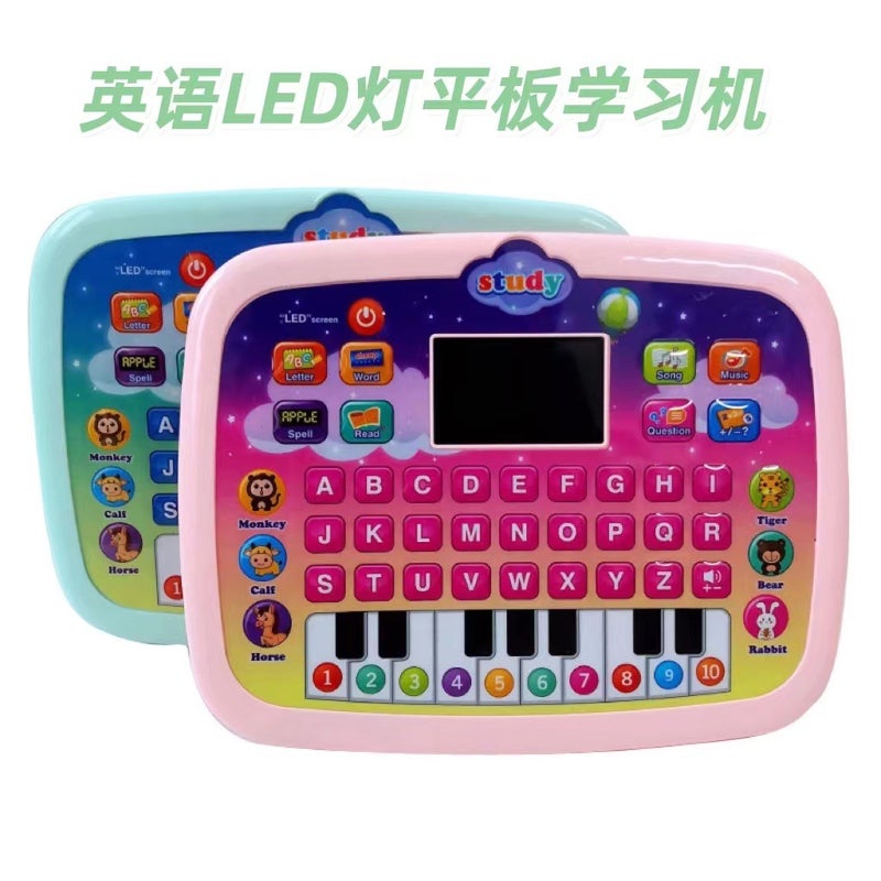 آلة تعلم لوحة ضوء شاشة LED إنجليزية جديدة عبر الحدود، آلة قراءة نقاط قصة تعليم مبكر متعددة الوظائف، ألعاب أطفال خضراء - Image 2
