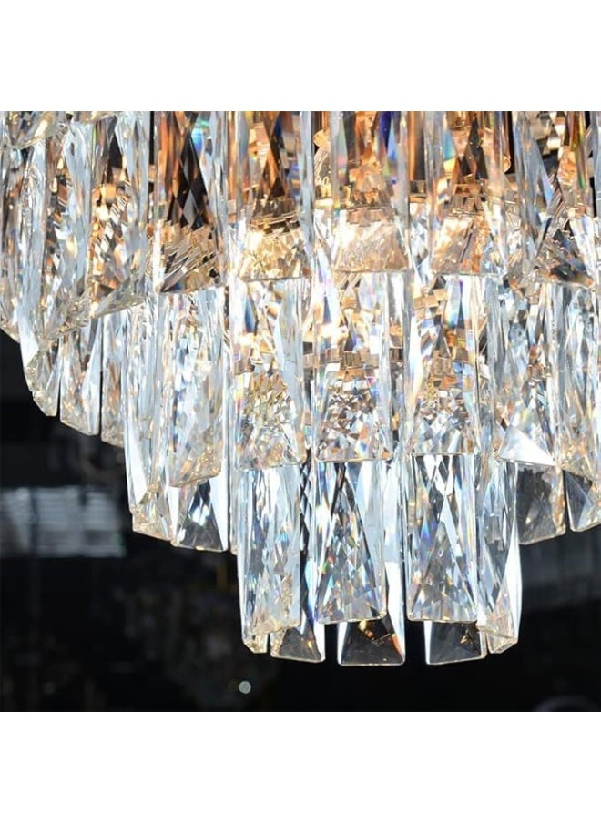 MODERN CRYSTAL CHANDELIER With Bulbs Fancy Ceiling Light
