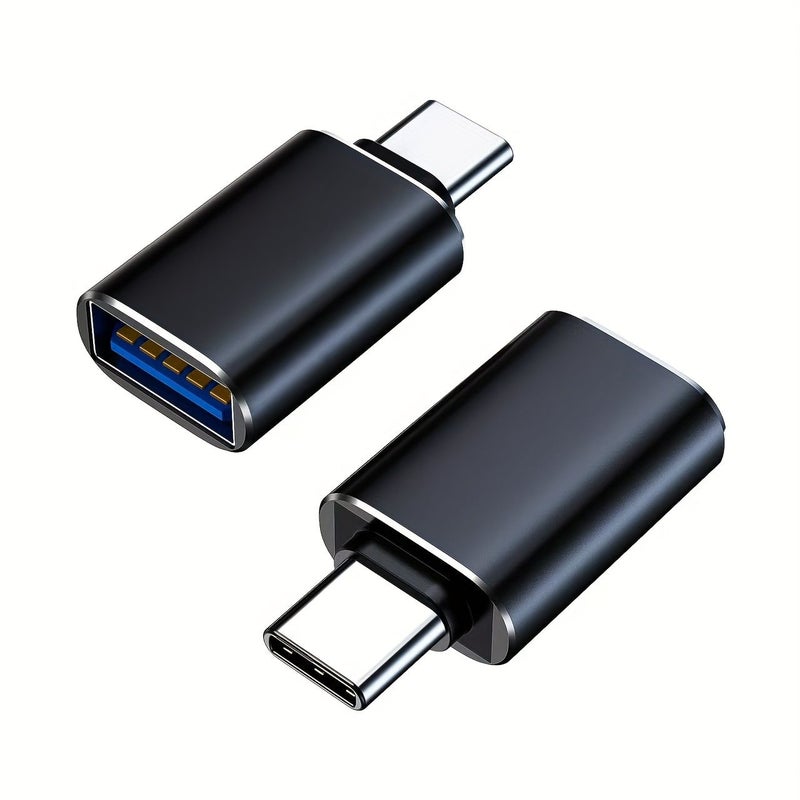 Rose Golden USB C to USB A 3.0 Female OTG Adapter for iPhone iPad Mac Galaxy - Image 1