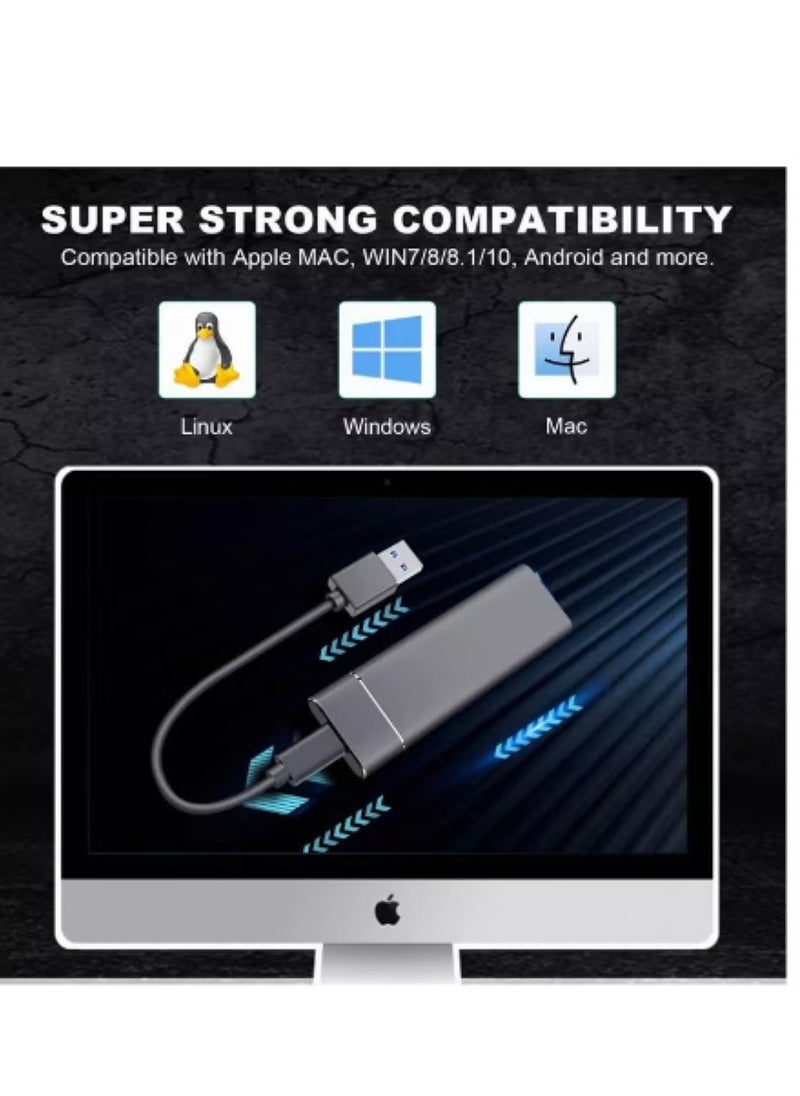 Generic - Portable External Hard Drive 2TB , Mini SSD Hard Drives,Solid State External Drives,Computer Backup Drive,USB 3.1 to Type-C Support Data Storage Transfer for Windows XP PC Laptop and Mac - Image 1