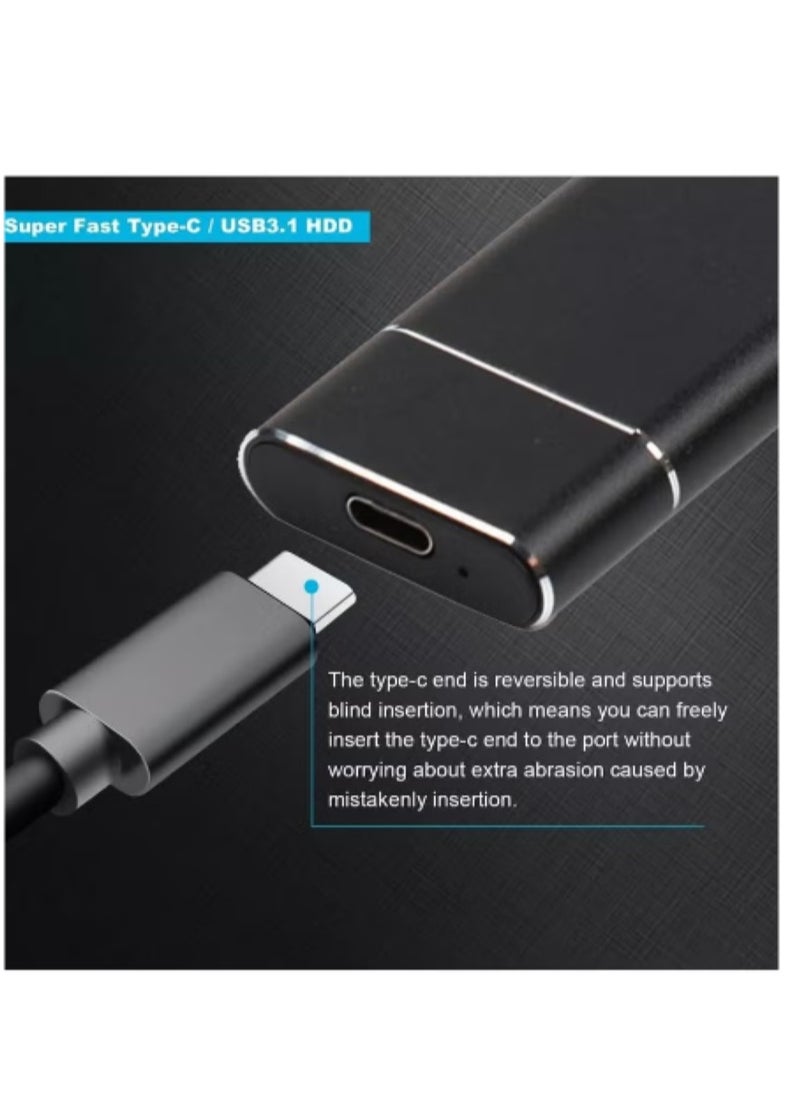 Generic Portable External Hard Drive 2TB , Mini SSD Hard Drives,Solid State External Drives,Computer Backup Drive,USB 3.1 to Type-C Support Data Storage Transfer for Windows XP PC Laptop and Mac  - Image 4