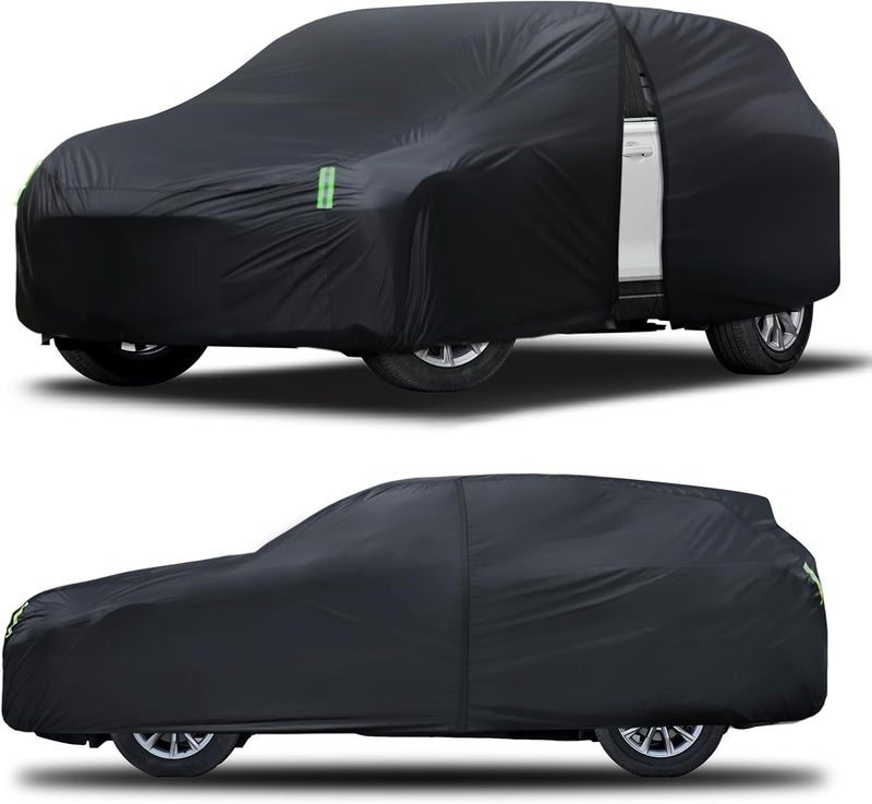 غطاء سيارة دفع رباعي مقاوم للماء ومناسب لجميع الأحوال الجوية، يناسب طرازات مثل Buick Encore، Chevrolet Trax، Ford Escape، Jeep Compass، Kia Sportage، Nissan Kicks، Subaru Forester، إلخ. (طول السيارة حتى 181 بوصة). - Image 1