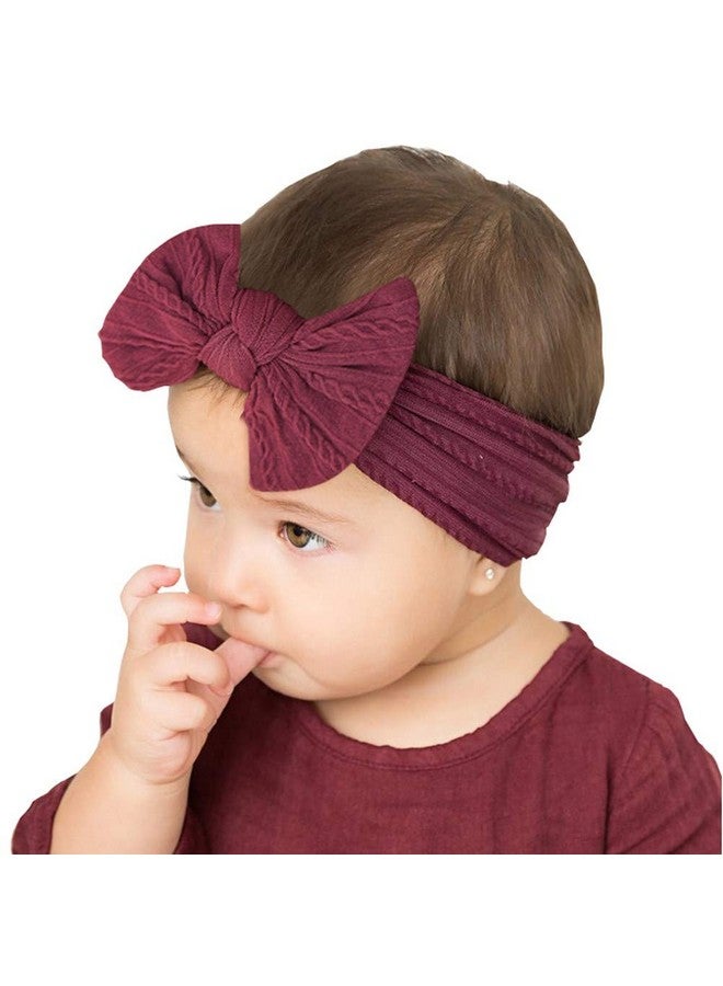 Toptim Baby Girl Bows Nylon Headbands Jacquard Design for Newborn Infant Toddler Little Girls (16-Pack) - Image 3