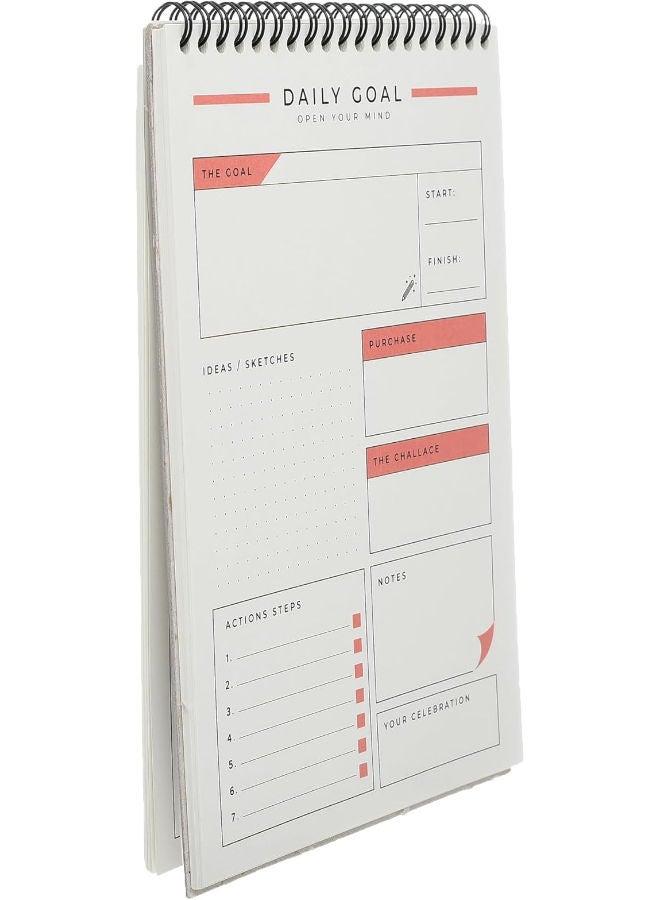 Yassin Daily Planner Notebook, 50 Sheets B5 Wire-Bound for Organized Task Management - Image 3