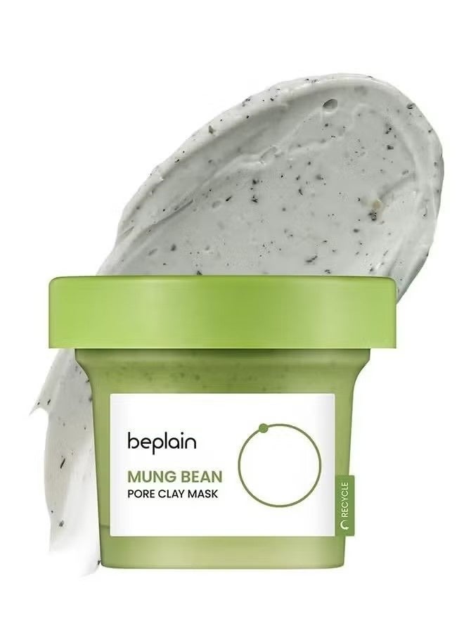 beplain Mung Bean Pore Clay mask 120ml, Wash Off Mask for Blackhead and Whitehead Care, Gently Exfoliate and Tighten Pores - Image 1