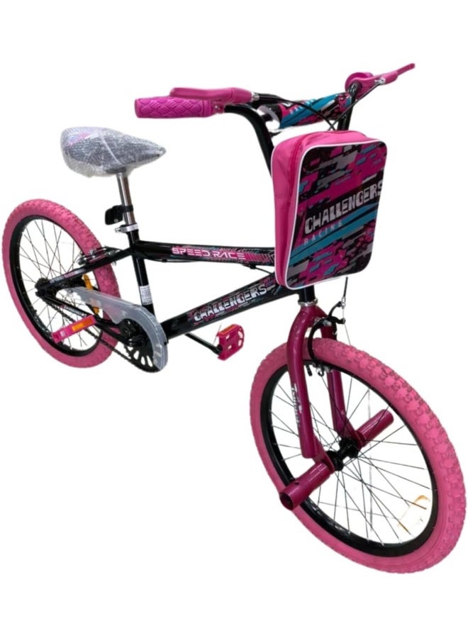 Challengers Iron Rectangular Bike for Girl, Size 18, Black - Image 2