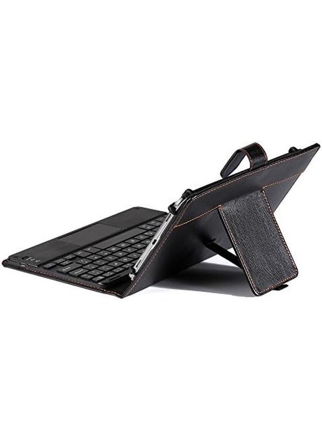 Keyboard Case For Samsung Galaxy Tab A2 S Universal 8 Inch To 8.9'' Tablet Keyboard Folio Case Synthetic Leather Cover With Bluetooth Keyboard Touchpad Mouse For 8.0'' Samsung Galaxy Tab A2 S