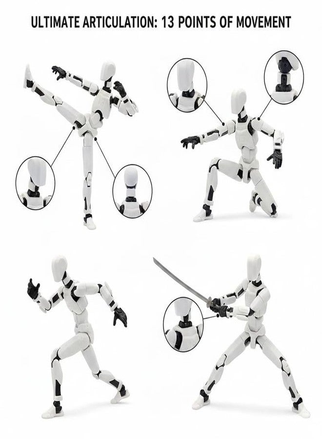HEYNZ Fully Articulated Action Figure, 3D Printed Robot Assembly Kit, 5.4 Inch Poseable Toy, DIY Collectible Model, Cyan Armour - Image 4